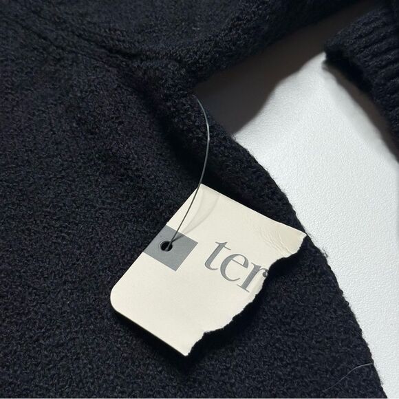 Terra & Sky Peace & Love Beaded Sweater Black Super Soft Cozy 4X (28W-30W) NWT - Picture 11 of 12